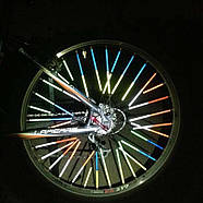 Відбивачі на спиці велосипеда (світловідбивні трубки/смужки/палички/флікери) 12 шт. Помаранчеві, фото 6