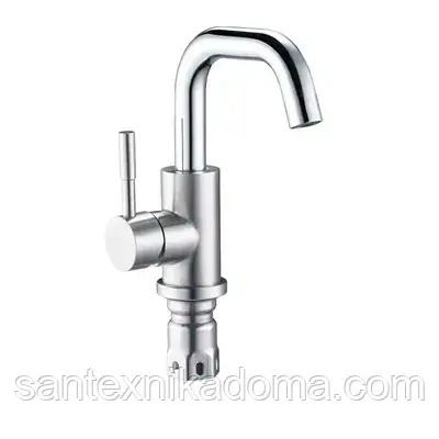 Змішувач на умивальник литий TROYA GAP1-A090 з нержавіючої сталі