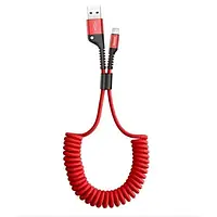 Дата-кабель Baseus Fish-eye CALSR-09 1m USB (тато) - Lightning (тато) Red