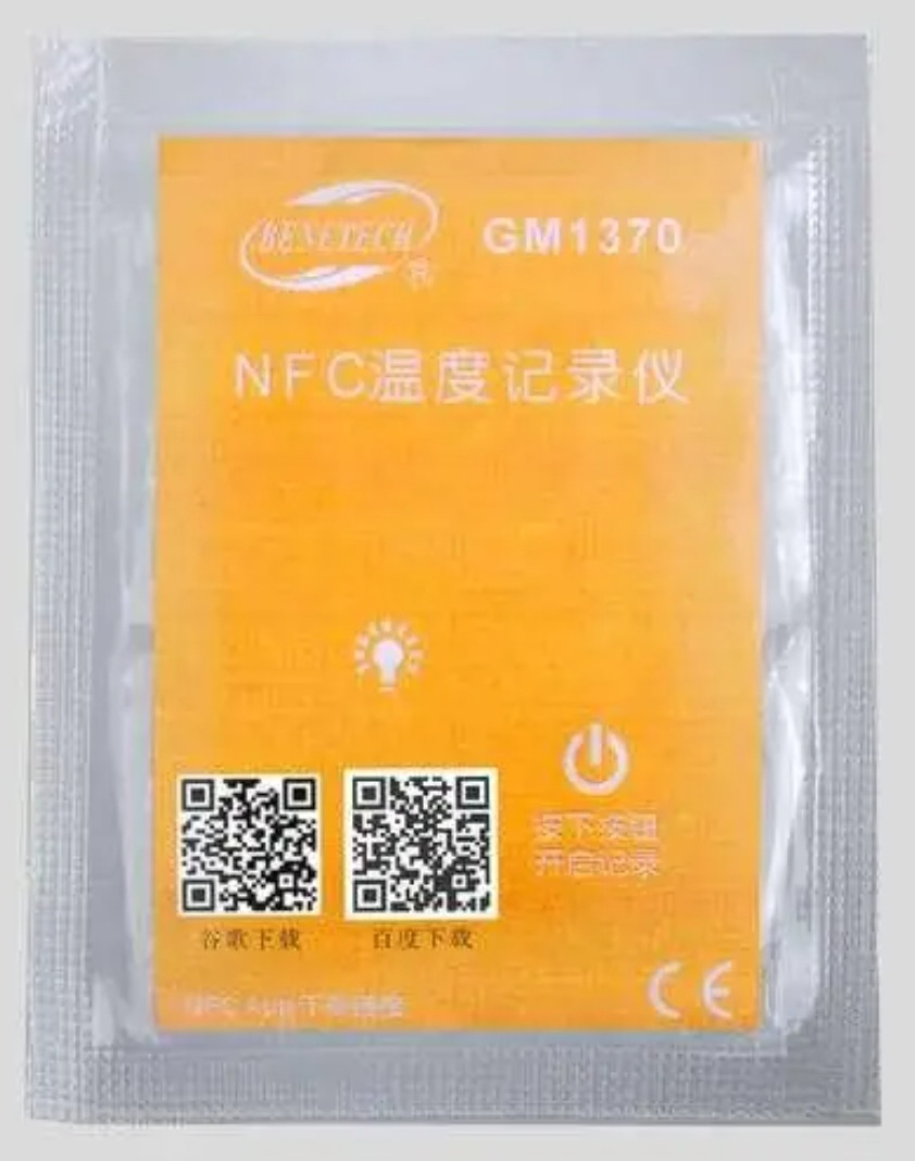 Реєстратор температури NFC (одноразовий), -25°C до +60°C, 4000 записів BENETECH GM1370