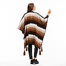 Пончо вовняне 150х120см, фото 5