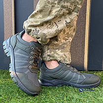 Чоловічі темно-зелені армійскі кросівки, фото 3