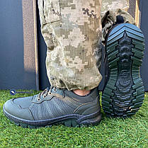 Чоловічі темно-зелені армійскі кросівки, фото 2