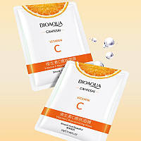 Маска для обличчя з екстрактом апельсина bioaqua cahnsai vitamin c facial mask