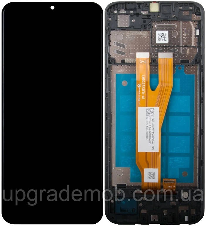Дисплей модуль тачскрин Samsung A032 Galaxy A03 Core чорний оригінал сервісне паковання з рамкою GH81-21245A