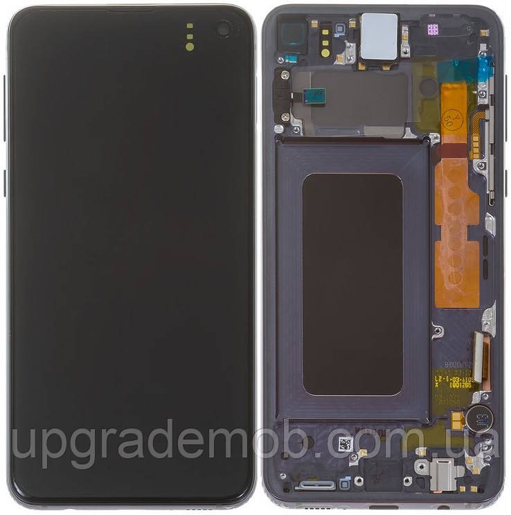 Дисплей модуль тачскрин Samsung G970 Galaxy S10e чорний Amoled оригінал сервісне паковання з рамкою Prism