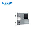 Електрична розетка LIVOLO з USB Type-C PD 18Вт, швидке заряджання iPhone, біла, 16А 230В, із заземленням,, фото 4
