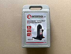 Домкрат "стовпчик" одноштоковий 5 т, у пластиковому кейсі пр-во INTERTOOL GT0053