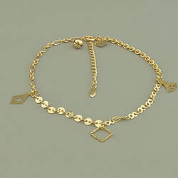 Браслет на ногу « Xuping Jewelry » 24 см. (золото 18к)