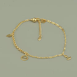Браслет на ногу 'XUPING' 24 см. (позолота 18 к)