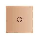 Сенсорна кнопка 1 сенсор Імпульсний вимикач Майстер кнопка Livolo золото скло (VL-C701H-13), фото 4