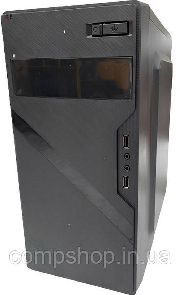 Корпус Mini-ATX Delux MK 320 400W чорний, 2USB/MIC/SPK, 3,5"-2, 2,5"-2 Fans-120mm+80mm 350х170х295мм (код, фото 1