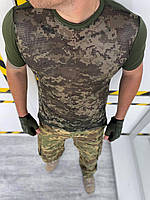 Военная тактическая армейская мужская футболка пиксель ВСУ Coolmax сетка (DB-11407)