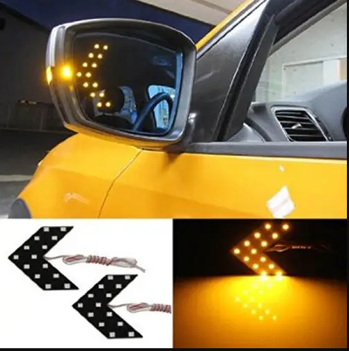 Повторювач повороту LED покажчики повороту дзеркала заднього огляду (Жовтий) 2 шт. Поворотники в дзеркала