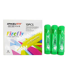 Текст-маркер ORKEY , колір - зелений, в пакованні 10шт