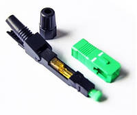 Коннектор SC/APC-D быстрого монтажа, для плоского кабеля на защелке, цена за 1 шт, Q100