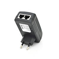 POE-інжектор RITAR RT-PIN-24/12EU, 24V 0,5 A (12 Вт) з портами Ethernet 10/100 Мбіт/с, EU PLUG