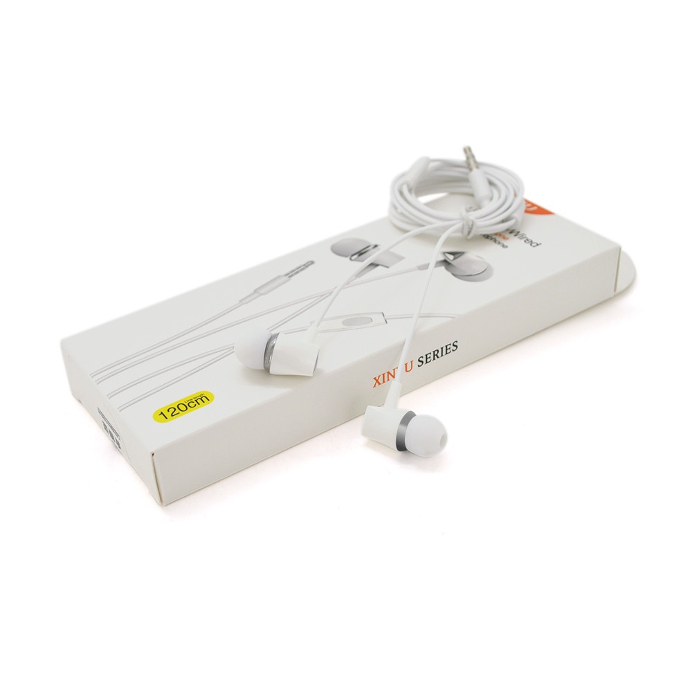 Навушники дротові iKAKU KSC-205 XINYU з мікрофоном, White, Bох