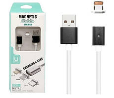 Магнітний USB Lightning кабель для зарядки телефону Magnetic Dable DM-M12