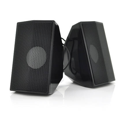 Колонки 2.0 Kisonli S-333 для ПК і ноутбука, USB + 3.5 mm, 2x3W, 20Hz- 20KHz, Black, BOX, Q50, фото 1