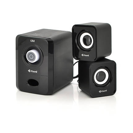 Колонки 2.1 Kisonli U-2900BT, для ПК і ноутбука, USB + 3.5 mm, 5W+2x3W, 20Hz-20KHz, із сабвуфером, bluetooth,, фото 1