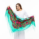 Українська хустка з тороками 120х120см М'ятна, фото 5