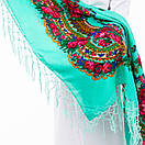 Українська хустка з тороками 120х120см М'ятна, фото 6