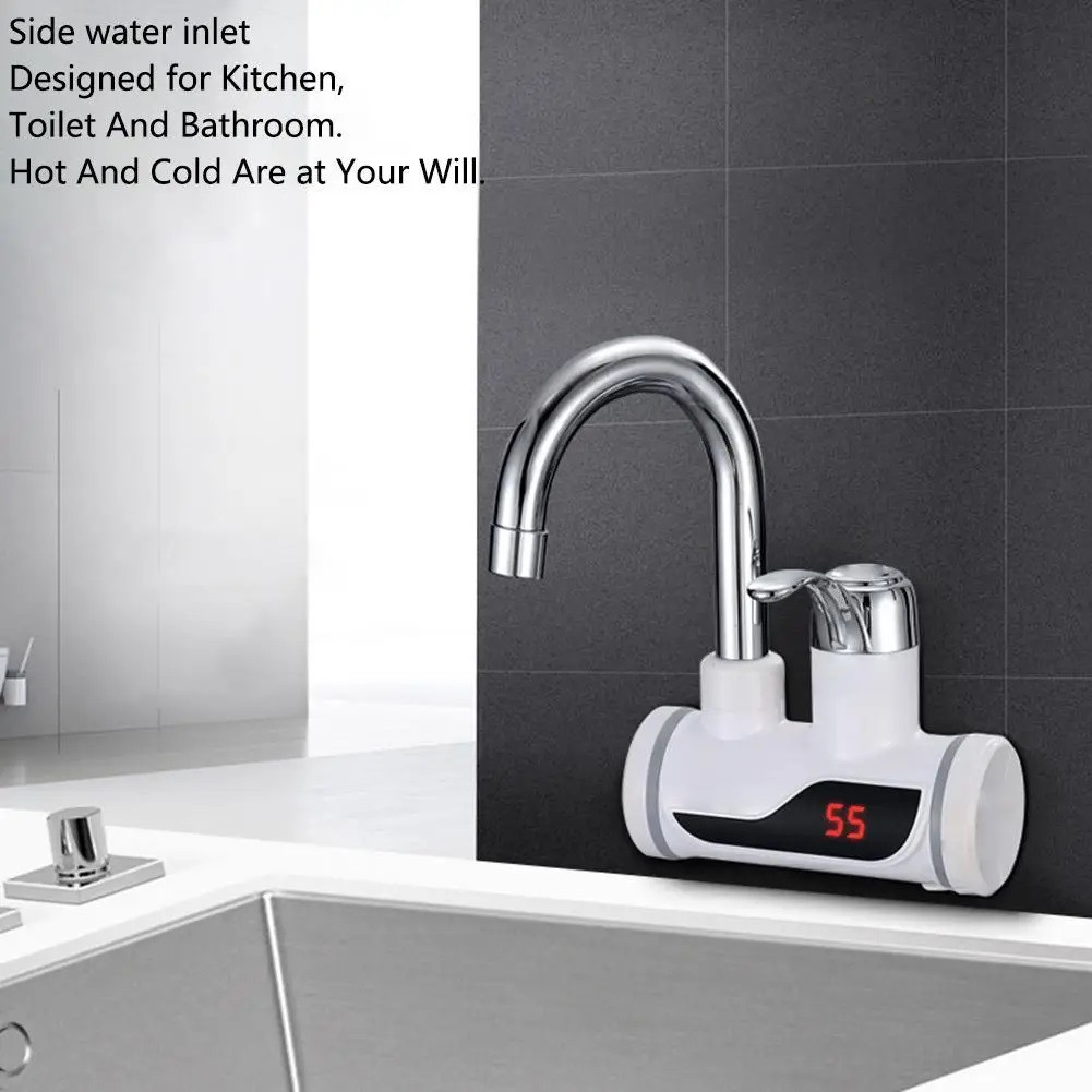 Проточний водонагрівач з LCD-екраном Instant Electric Heating Water Faucet (бічне під'єднання)