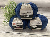 Пряжа для в'язання Yarn Art Jeans. 50 г. 160 м. Колір 17 джинсовий, синій