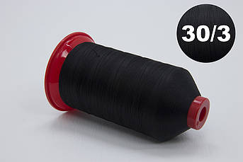 Нитка швейна TEKNOPES № 30/3, колір Nero (чорний), 2500м, Італія