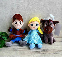 М'яка іграшка С 50625 (420) "Казкові персонажі", 5 видів, 27см, з присоскою Крижане серце Фроузен