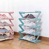 Полиця для взуття органайзер компактний стійка складна Shoe Rack YH 8802-5 зберігання речей та взуття, фото 6