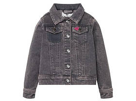 Сіра джинсова куртка для дівчинки Pepperts 134