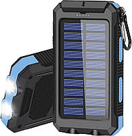 Повербанк на сонячній батареї IEsafy УМБ Power Bank з ліхтариком на 20000 mA