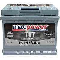 Аккумулятор Macpower TT7 6СТ-62 А.ч. 640 А (1) станд. полярн. залит не обслуж.