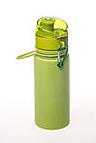 Пляшка силіконова Tramp 500 мл olive, фото 2