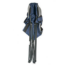 Крісло портативне NeRest Турист NR-34, сірий з синім, фото 2