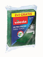 ГУБКИ КУХОННІ VILEDA FIBRA VERDE ABRASIVO GRANDE X 3 PZ