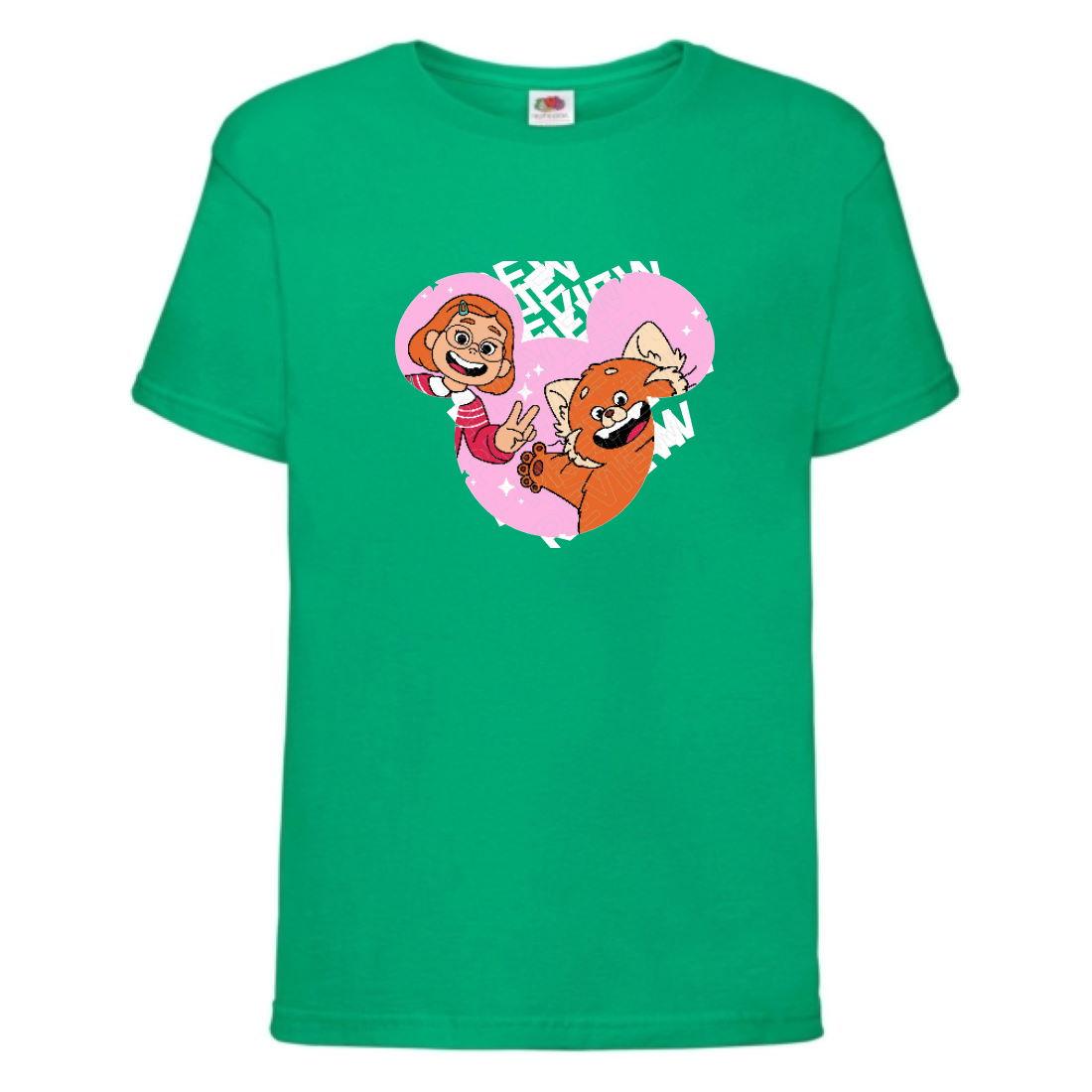 Футболка дитячої Я червонію Панда 008 (PND 008 grn) зелена, розмір 104-116-128-140-152-164 см, фото 1