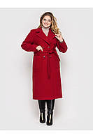 Двубортное женское пальто удлиненное кашемировое Размеры 52 54 56 58 56