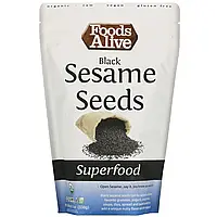 Foods Alive, суперфуд, семена органического черного кунжута, 338 г (12 унций) Киев