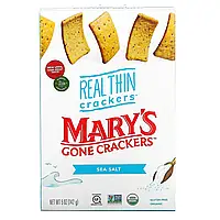 Mary's Gone Crackers, Крекеры Real Thin Crackers, морская соль, 141 г Киев