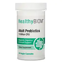 HealthyBiom, Пробиотики для взрослых, 15 млрд КОЕ, 90 растительных капсул HBI-01582 Киев