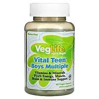 VegLife, Vital Teen, витаминный комплекс для мальчиков, 60 растительных капсул Киев