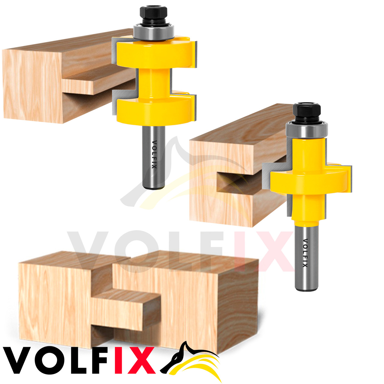 Фрезы паз шип VOLFIX FZ-120-740 d12 комбинированная пазо-шиповая фреза ...