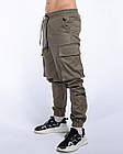Чоловічі штани тактичні Карго хакі ❖ Чоловічі спортивні штани з кишенями по боках, фото 5