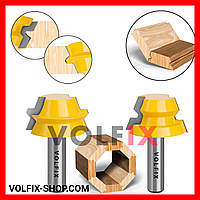 Фрезы VOLFIX FZ.120.600 d12 для изготовления бочек паз шип (папа мама) пазо-шиповая фреза для соединения