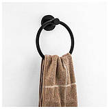 Рушникотримач Frap F30204, нержавіюча сталь, чорний, фото 2