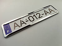 Рамка номерного знака (1 шт.) 12 Atelie (951621) металлическая/хром