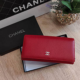 Гаманець Шанель шкіряний на кнопці, в коробці